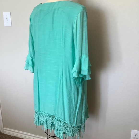 Western green mini dress - Picture 2 of 2